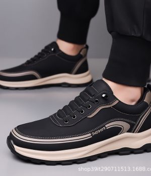 Sneakers for boys lace up leaf design plain puppies sool sneakers with lace up calveen design breathable shoes